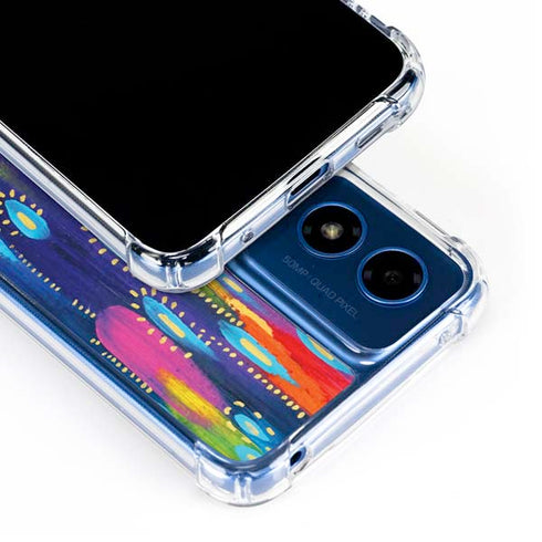 Kaleidoscope Brush Stroke by Etta Vee Moto G Play 4G (2024) Clear Case
