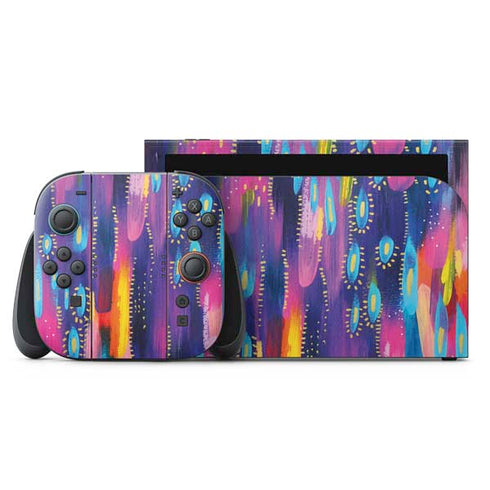 Kaleidoscope Brush Stroke by Etta Vee Nintendo Skins
