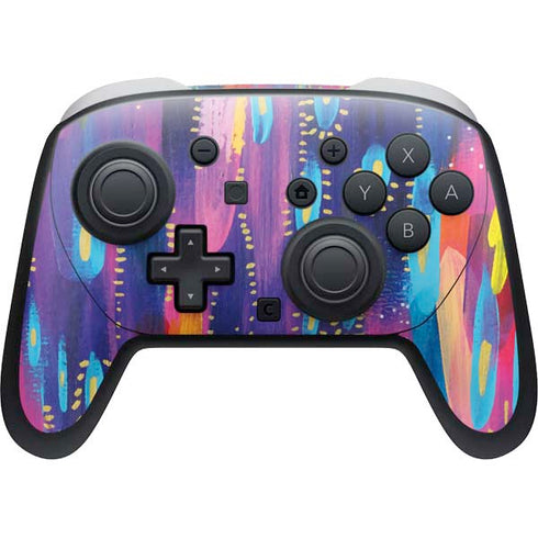 Kaleidoscope Brush Stroke by Etta Vee Nintendo Switch 2 (2025) Pro Controller Skin