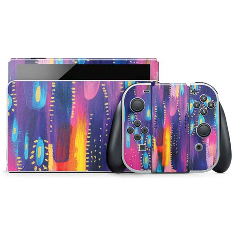 Kaleidoscope Brush Stroke by Etta Vee Nintendo Skins