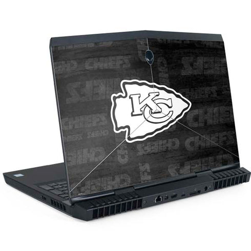 NFL Kansas City Chiefs Black & White Dell Alienware Skin