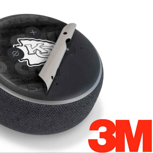 NFL Kansas City Chiefs Black & White Amazon Echo Dot Skin