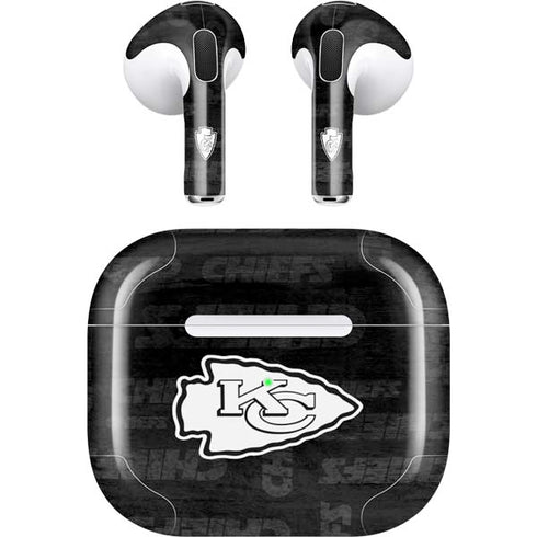NFL Kansas City Chiefs Black & White Apple AirPods (3rd Gen 2021) Skin