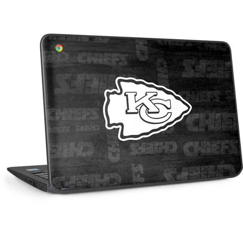 NFL Kansas City Chiefs Black & White HP Chromebook Skin