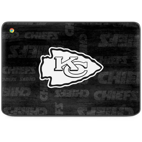 NFL Kansas City Chiefs Black & White HP Chromebook Skin