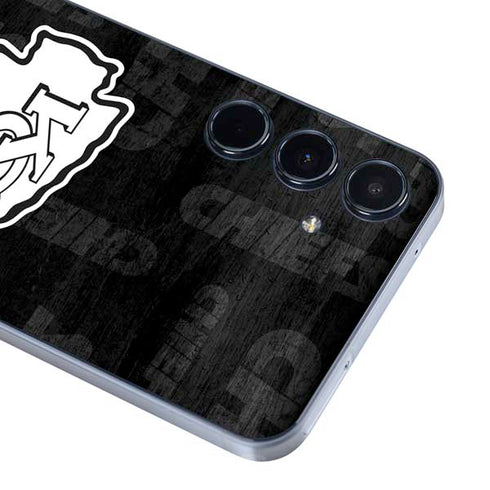 NFL Kansas City Chiefs Black & White Galaxy A35 5G Skin