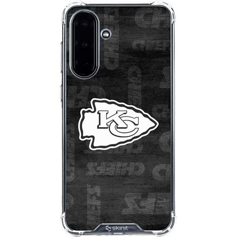 NFL Kansas City Chiefs Black & White Galaxy A36 5G Clear Case