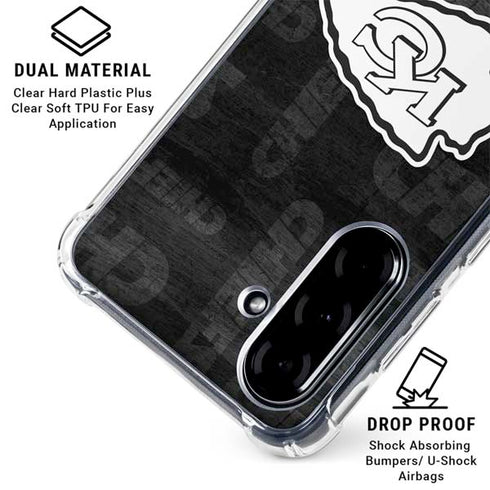 NFL Kansas City Chiefs Black & White Galaxy A36 5G Clear Case