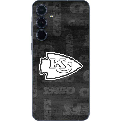 NFL Kansas City Chiefs Black & White Galaxy A55 5G Skin