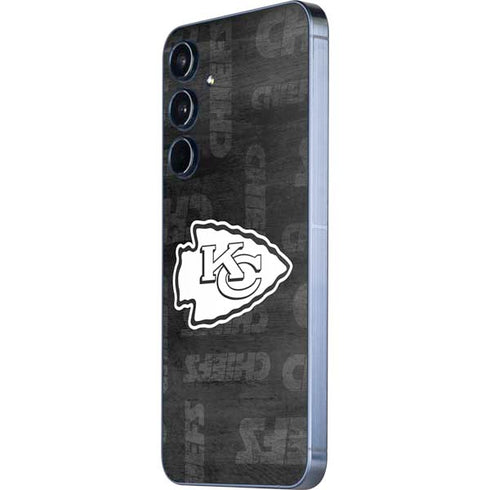 NFL Kansas City Chiefs Black & White Galaxy A55 5G Skin