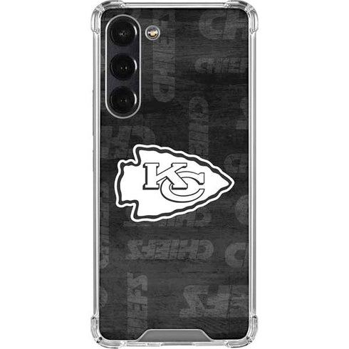NFL Kansas City Chiefs Black & White Galaxy S24 FE Clear Case