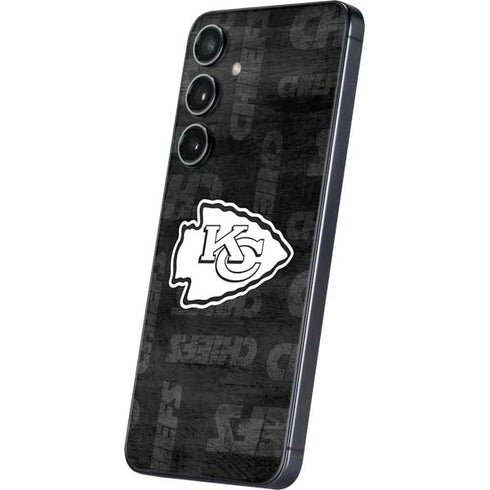 NFL Kansas City Chiefs Black & White Galaxy S24 Plus Skin