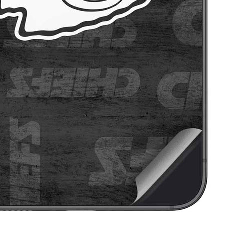 NFL Kansas City Chiefs Black & White Galaxy S25 Plus Skin