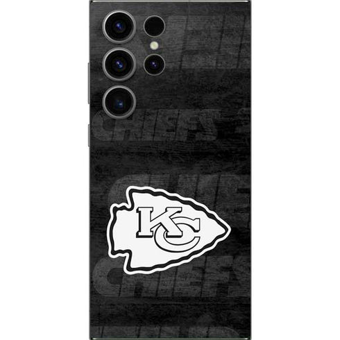 NFL Kansas City Chiefs Black & White Galaxy S25 Ultra Skin