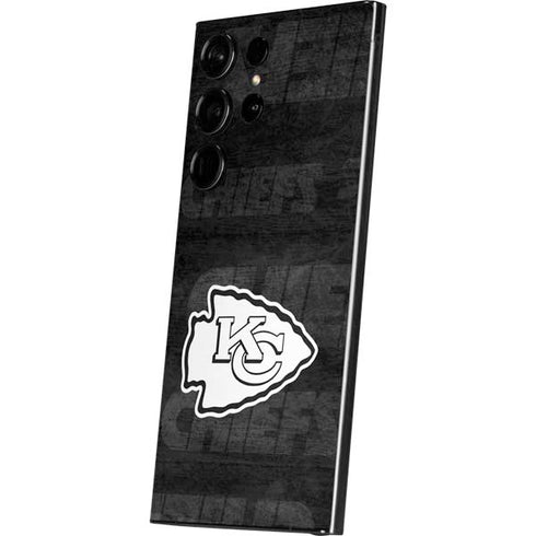 NFL Kansas City Chiefs Black & White Galaxy S25 Ultra Skin