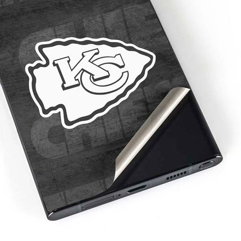 NFL Kansas City Chiefs Black & White Galaxy S25 Ultra Skin