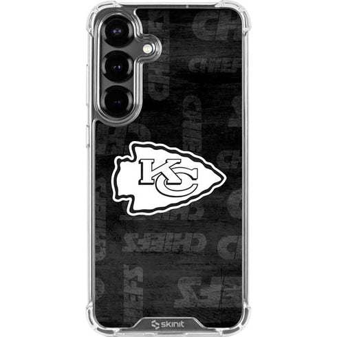 NFL Kansas City Chiefs Black & White Galaxy S26 Clear Case