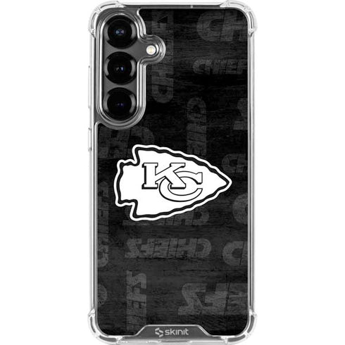 NFL Kansas City Chiefs Black & White Galaxy S26 Plus Clear Case