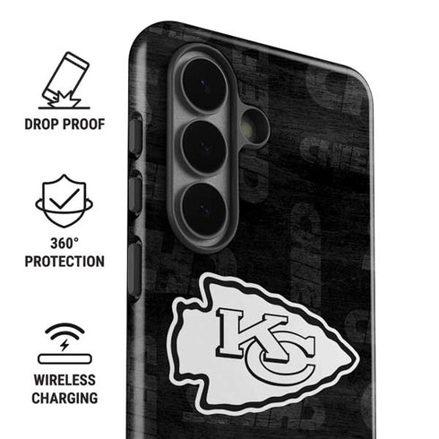 NFL Kansas City Chiefs Black & White Galaxy S26 Plus Impact Case