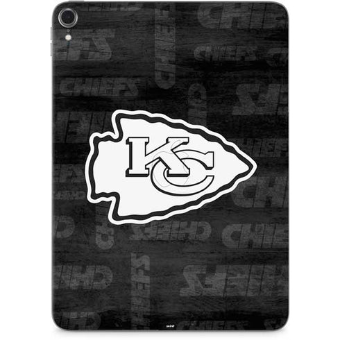 NFL Kansas City Chiefs Black & White Apple iPad Pro Skin