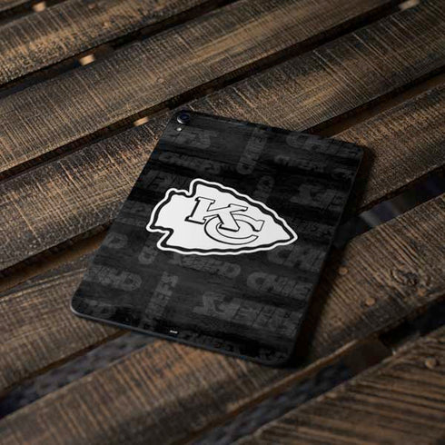 NFL Kansas City Chiefs Black & White Apple iPad Pro Skin
