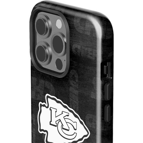 NFL Kansas City Chiefs Black & White iPhone 15 Pro Impact Case