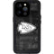 NFL Kansas City Chiefs Black & White iPhone 15 Pro Waterproof Case