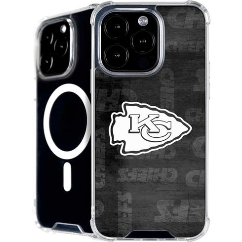 NFL Kansas City Chiefs Black & White iPhone 16 Pro MagSafe Case