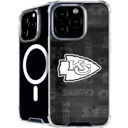 NFL Kansas City Chiefs Black & White iPhone 16 Pro Max MagSafe Case