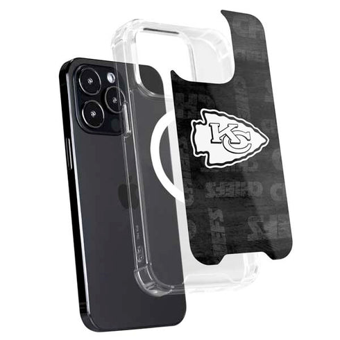 NFL Kansas City Chiefs Black & White iPhone 16 Pro Max MagSafe Case