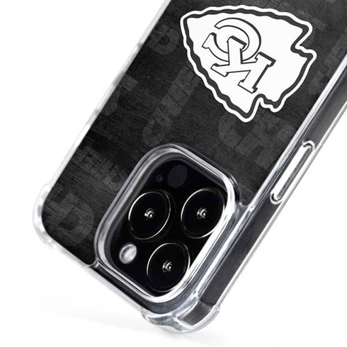 NFL Kansas City Chiefs Black & White iPhone 16 Pro Max MagSafe Case