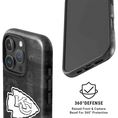 NFL Kansas City Chiefs Black & White iPhone 16 Pro Max Magsafe Impact Case