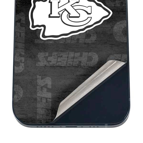 NFL Kansas City Chiefs Black & White iPhone 16 Skin