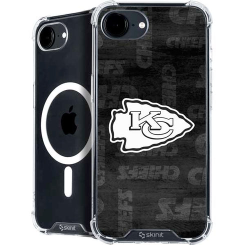 NFL Kansas City Chiefs Black & White iPhone 16e MagSafe Case