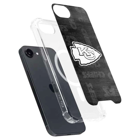 NFL Kansas City Chiefs Black & White iPhone 16e MagSafe Case