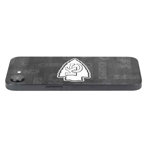 NFL Kansas City Chiefs Black & White iPhone 16e Skin