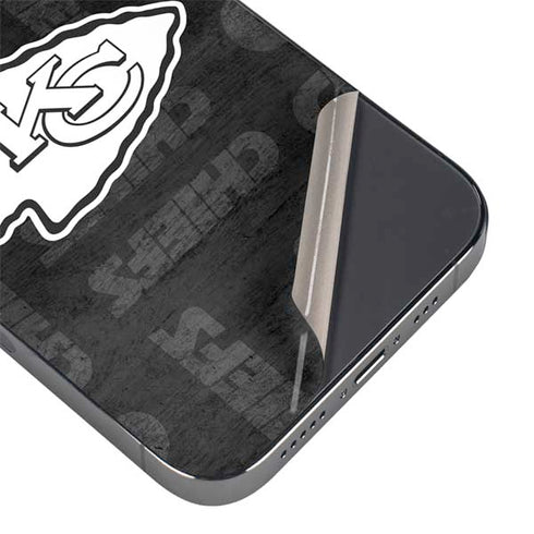 NFL Kansas City Chiefs Black & White iPhone 16e Skin