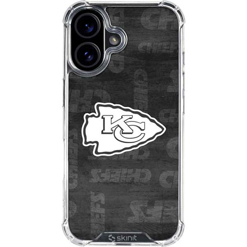 NFL Kansas City Chiefs Black & White iPhone 17 Clear Case