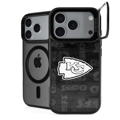 NFL Kansas City Chiefs Black & White iPhone 18 Pro Kickstand Case