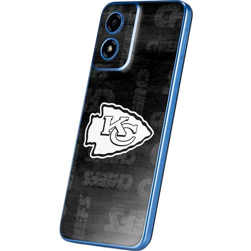 NFL Kansas City Chiefs Black & White Moto G Play 4G (2024) Skin