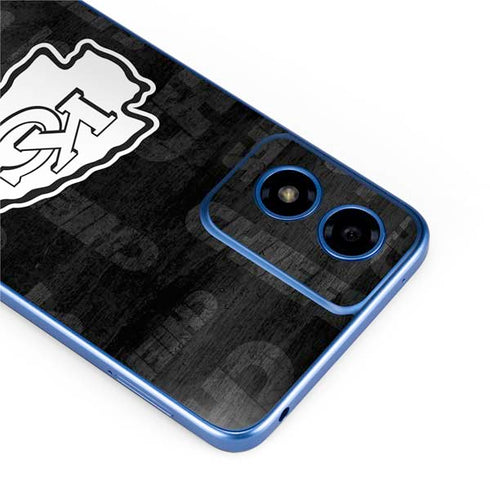 NFL Kansas City Chiefs Black & White Moto G Play 4G (2024) Skin