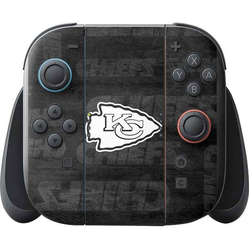 NFL Kansas City Chiefs Black & White Nintendo Switch 2 (2025) with Joy-Con Skin