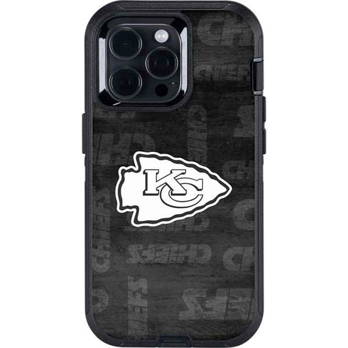 NFL Kansas City Chiefs Black & White Otterbox Defender iPhone Skin