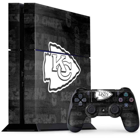 NFL Kansas City Chiefs Black & White PlayStation PS4 Skins