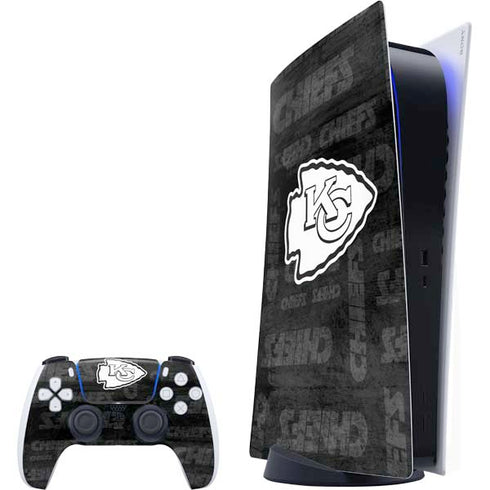 NFL Kansas City Chiefs Black & White PlayStation PS5 Skins