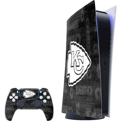 NFL Kansas City Chiefs Black & White PlayStation PS5 Skins