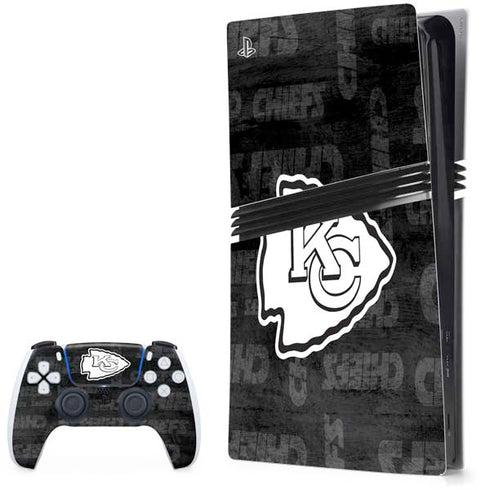 NFL Kansas City Chiefs Black & White PlayStation PS5 Skins