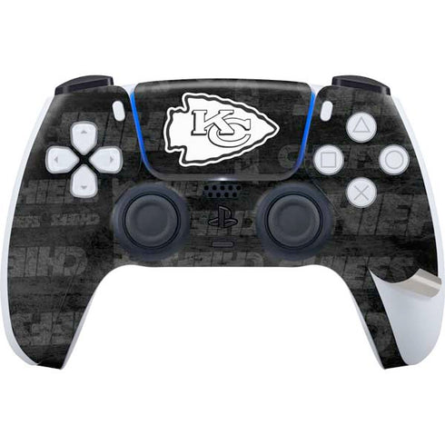 NFL Kansas City Chiefs Black & White PS5 Pro Bundle Skin