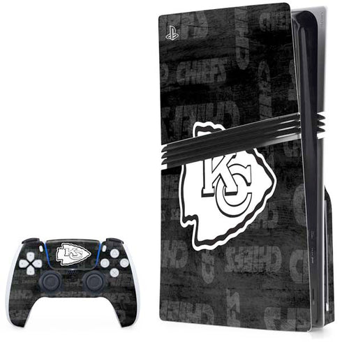 NFL Kansas City Chiefs Black & White PlayStation PS5 Skins