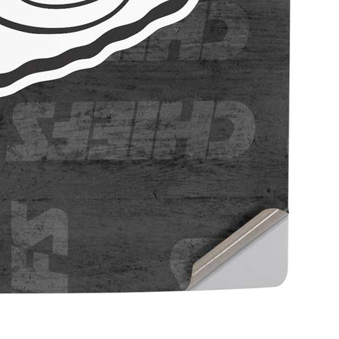NFL Kansas City Chiefs Black & White PS5 Pro Disk Console Skin